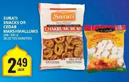 Food Basics Surati snacks or cedar marshmallows offer