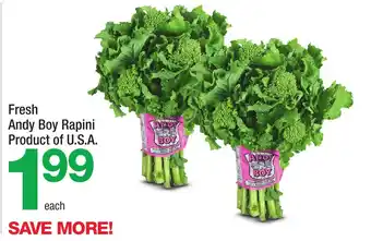 Highland Farms Fresh Andy Boy Rapini Product of U.S.A. offer