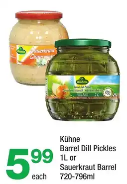 Highland Farms Kühne Barrel Dill Pickles or Sauerkraut Barrel offer