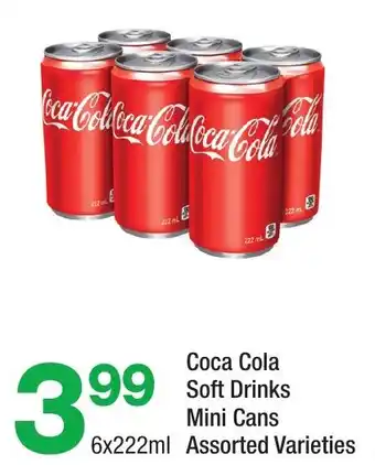 Highland Farms Coca Cola Soft Drinks Mini Cans offer