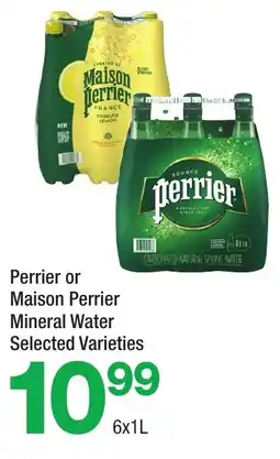 Highland Farms Perrier or Maison Perrier Mineral Water offer