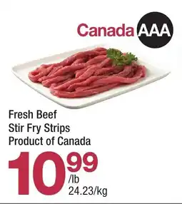 Highland Farms Fresh Beef Stir Fry Strips Product of Canada offer