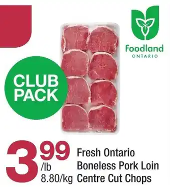 Highland Farms Fresh Ontario Boneless Pork Loin Centre Cut Chops offer