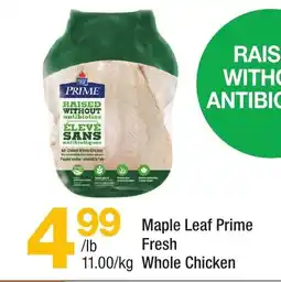 Highland Farms Maple Leaf Prime Fresh Whole Chicken offer