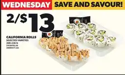 Independent Grocer CALIFORNIA ROLLS, 208-236 G offer