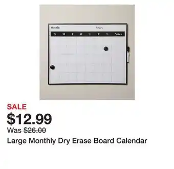 Chapters Indigo Large Monthly Dry Erase Board Calendar offer