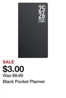 Chapters Indigo Black Pocket Planner offer