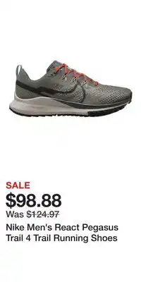 Sport Chek Nike Men's React Pegasus Trail 4 Trail Running Shoes offer