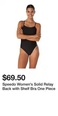 Sport Chek Speedo Women's Solid Relay Back with Shelf Bra One Piece offer