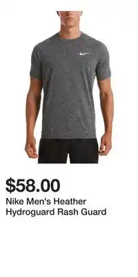 Sport Chek Nike Men's Heather Hydroguard Rash Guard offer