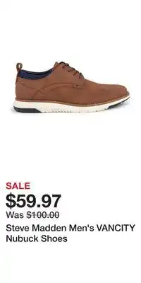 Sport Chek Steve Madden Men's VANCITY Nubuck Shoes offer