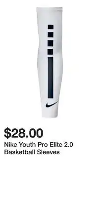 Sport Chek Nike Youth Pro Elite 2.0 Basketball Sleeves offer