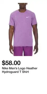 Sport Chek Nike Men's Logo Heather Hydroguard T Shirt offer