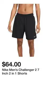 Sport Chek Nike Men's Challenger 2 7 Inch 2 in 1 Shorts offer