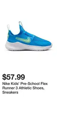 Sport Chek Nike Kids' Pre-School Flex Runner 3 Athletic Shoes, Sneakers offer