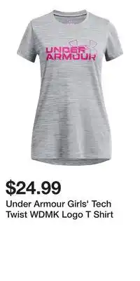 Sport Chek Under Armour Girls' Tech Twist WDMK Logo T Shirt offer