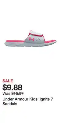 Sport Chek Under Armour Kids' Ignite 7 Sandals offer