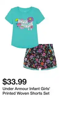 Sport Chek Under Armour Infant Girls' Printed Woven Shorts Set offer