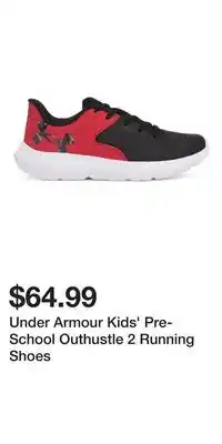 Sport Chek Under Armour Kids' Pre-School Outhustle 2 Running Shoes offer