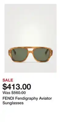 Holt Renfrew FENDI Fendigraphy Aviator Sunglasses offer