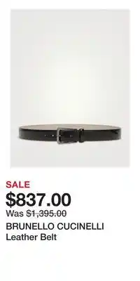 Holt Renfrew BRUNELLO CUCINELLI Leather Belt offer