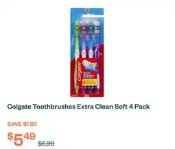 Voilà Colgate Toothbrushes Extra Clean Soft 4 Pack offer