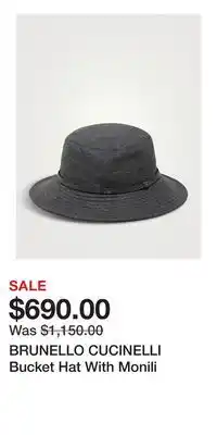 Holt Renfrew BRUNELLO CUCINELLI Bucket Hat With Monili offer