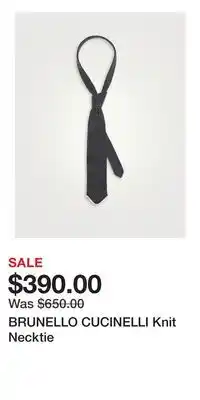 Holt Renfrew BRUNELLO CUCINELLI Knit Necktie offer