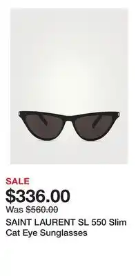 Holt Renfrew SAINT LAURENT SL 550 Slim Cat Eye Sunglasses offer