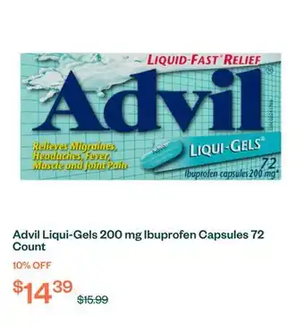 Voilà Advil Liqui-Gels 200 mg Ibuprofen Capsules 72 Count offer