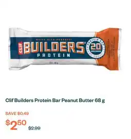 Voilà Clif Builders Protein Bar Peanut Butter 68 g offer