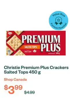 Voilà Christie Premium Plus Crackers Salted Tops 450 g offer