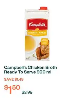 Voilà Campbell's Chicken Broth Ready To Serve 900 ml offer