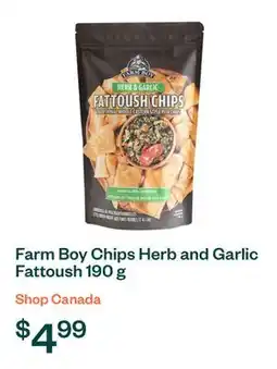 Voilà Farm Boy Chips Herb and Garlic Fattoush 190 g offer