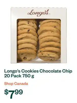 Voilà Longo's Cookies Chocolate Chip 20 Pack 750 g offer