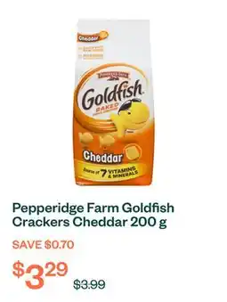 Voilà Pepperidge Farm Goldfish Crackers Cheddar 200 g offer