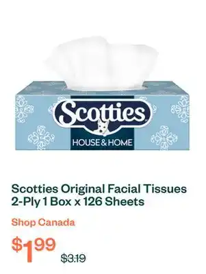 Voilà Scotties Original Facial Tissues 2-Ply 1 Box x 126 Sheets offer