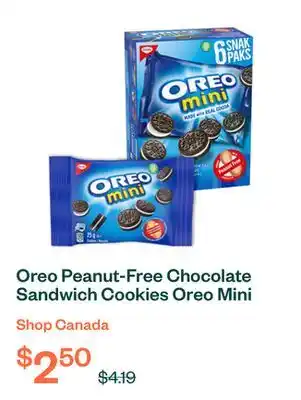 Voilà Oreo Peanut-Free Chocolate Sandwich Cookies Oreo Mini Original 150 g offer