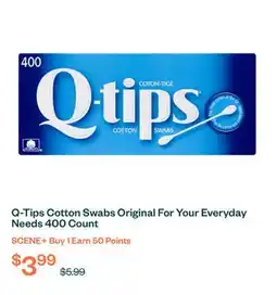 Voilà Q-Tips Cotton Swabs Original For Your Everyday Needs 400 Count offer