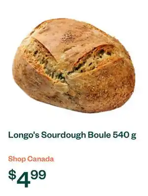 Voilà Longo's Sourdough Boule 540 g offer