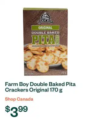 Voilà Farm Boy Double Baked Pita Crackers Original 170 g offer