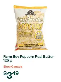 Voilà Farm Boy Popcorn Real Butter 125 g offer