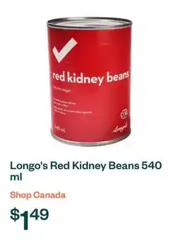 Voilà Longo's Red Kidney Beans 540 ml offer