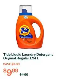 Voilà Tide Liquid Laundry Detergent Original Regular 1.24 L offer