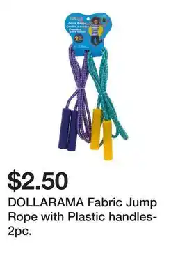 Dollarama DOLLARAMA Fabric Jump Rope with Plastic handles-2pc offer