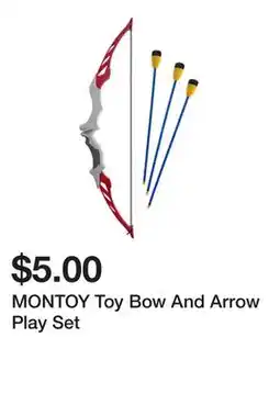 Dollarama MONTOY Toy Bow And Arrow Play Set offer