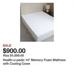 TSC Stores Health-o-pedic 14 Memory Foam Mattress with Cooling Cover offer