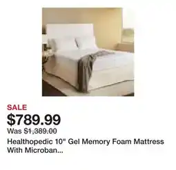 TSC Stores Healthopedic 10 Gel Memory Foam Mattress With Microban Anti-microbial Fabric offer