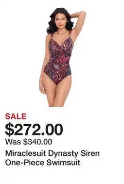 TSC Stores Miraclesuit Dynasty Siren One-Piece Swimsuit offer