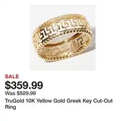 TSC Stores TruGold 10K Yellow Gold Greek Key Cut-Out Ring offer